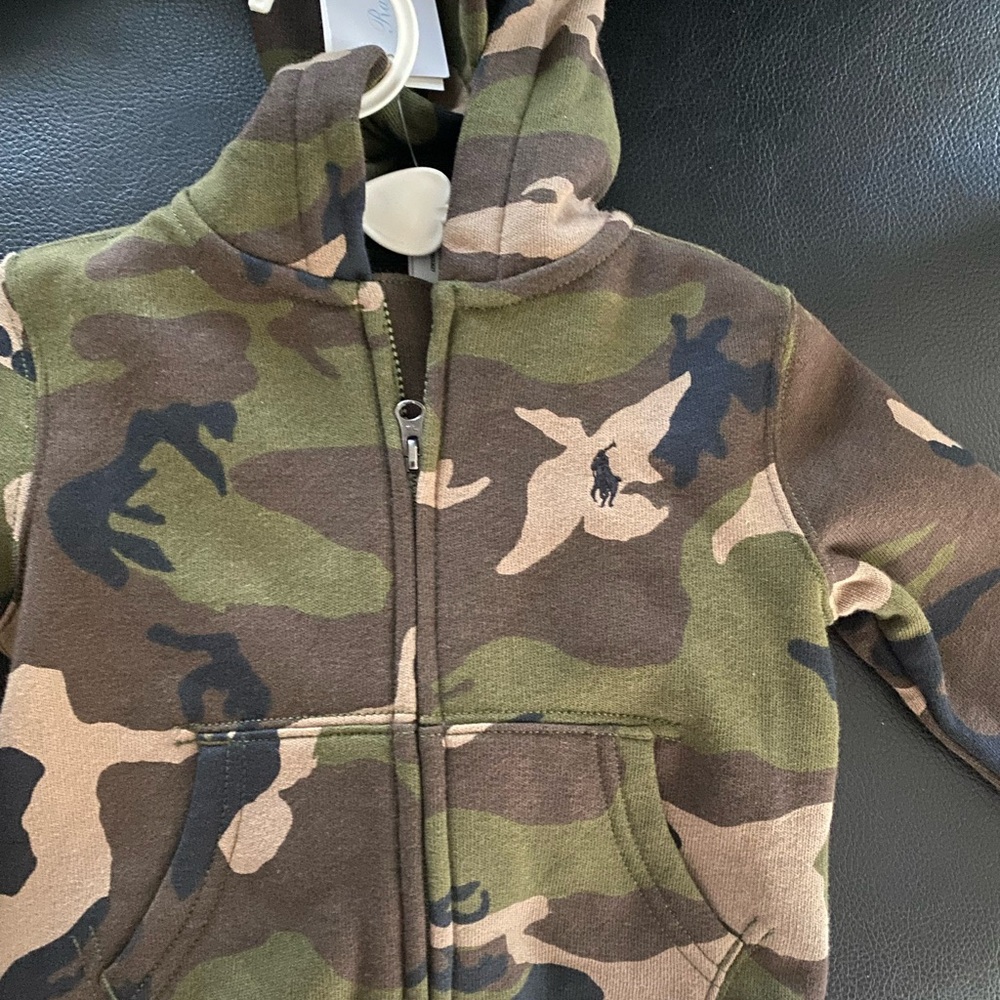Ralph Lauren Kids Green Camo Hoodie